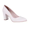 White Low Heel Dress Shoes Women MA-024