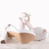 White Platform Wedding Evening Shoes MA-027