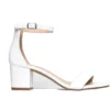 White Short Heel Sandals for Women RA-155