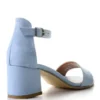 Blue Suede Short Heel Sandals for Women RA-155