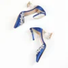 Blue Clear Heel Rhinestone Stiletto RA-561
