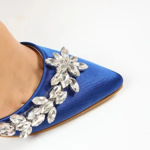 Blue Clear Heel Rhinestone Stiletto RA-561