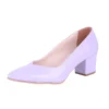 Baby Blue Block Heel Pumps for Women RA-162