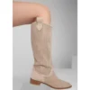 Beige Western Cowboy Boots for Women RA-8011