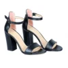 Black Chunky Heel Ankle Strap Sandals MA-030