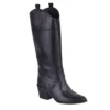 Black Knee-High Cowboy Boots for Women TU-03