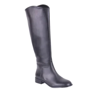 Black Knee High Wide Calf Boots for Women TU-015