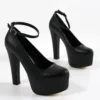 Black Platform High Heel Shoes for Women RA-304