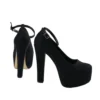 Black Suede Platform High Heel Shoes for Women RA-304