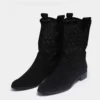 Black Summer Cowboy Boots for Women RA-8010
