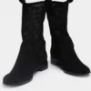 Black Summer Cowboy Boots for Women RA-8010