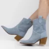 Blue Heeled Western Cowboy Boots for Women