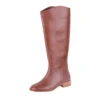 Brown Knee High Wide Calf Boots for Women TU-015
