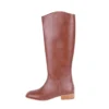 Brown Knee High Wide Calf Boots for Women TU-015
