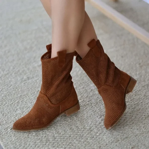 Brown Summer Cowboy Boots for Women RA-8010