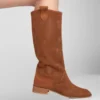Brown Western Cowboy Boots for Women RA-8011