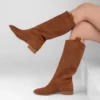 Brown Western Cowboy Boots for Women RA-8011