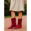 Burgundy Summer Cowboy Boots for Women RA-8010