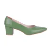 Green Block Heel Pumps for Women RA-162