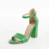 Green Chunky Heel Ankle Strap Sandals MA-030