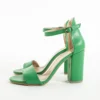 Green Chunky Heel Ankle Strap Sandals MA-030