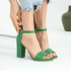 Green Chunky Heel Ankle Strap Sandals MA-030