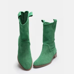 Green Summer Cowboy Boots for Women RA-8010