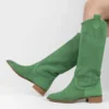 Green Western Cowboy Boots for Women RA-8011