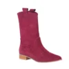 Burgundy Summer Cowboy Boots for Women RA-8010