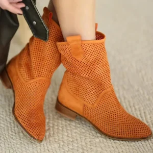 Orange Summer Cowboy Boots for Women RA-8010