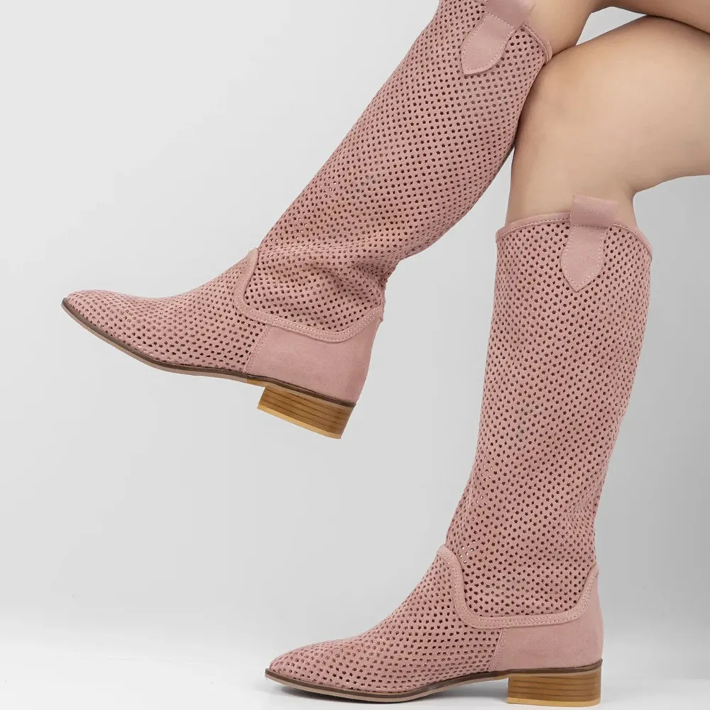 Pink Western Cowboy Boots for Women RA-8011