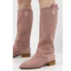 Pink Western Cowboy Boots for Women RA-8011