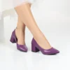 Purple Block Heel Pumps for Women RA-162