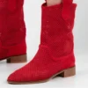 Red Summer Cowboy Boots for Women RA-8010