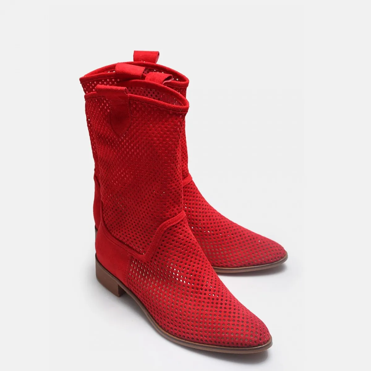 Red Summer Cowboy Boots for Women RA-8010