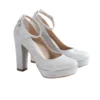 Silver Ankle Strap High Platform Heels for Women RA-210