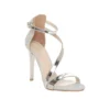 Silver Strappy Stiletto Heels for Women RA-802