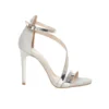 Silver Strappy Stiletto Heels for Women RA-802