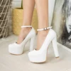 White Platform High Heel Shoes for Women RA-304