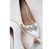 White Shiny Rhinestone Stiletto Heels for Women RA-510
