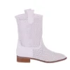 White Summer Cowboy Boots for Women RA-8010