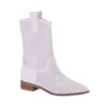White Summer Cowboy Boots for Women RA-8010